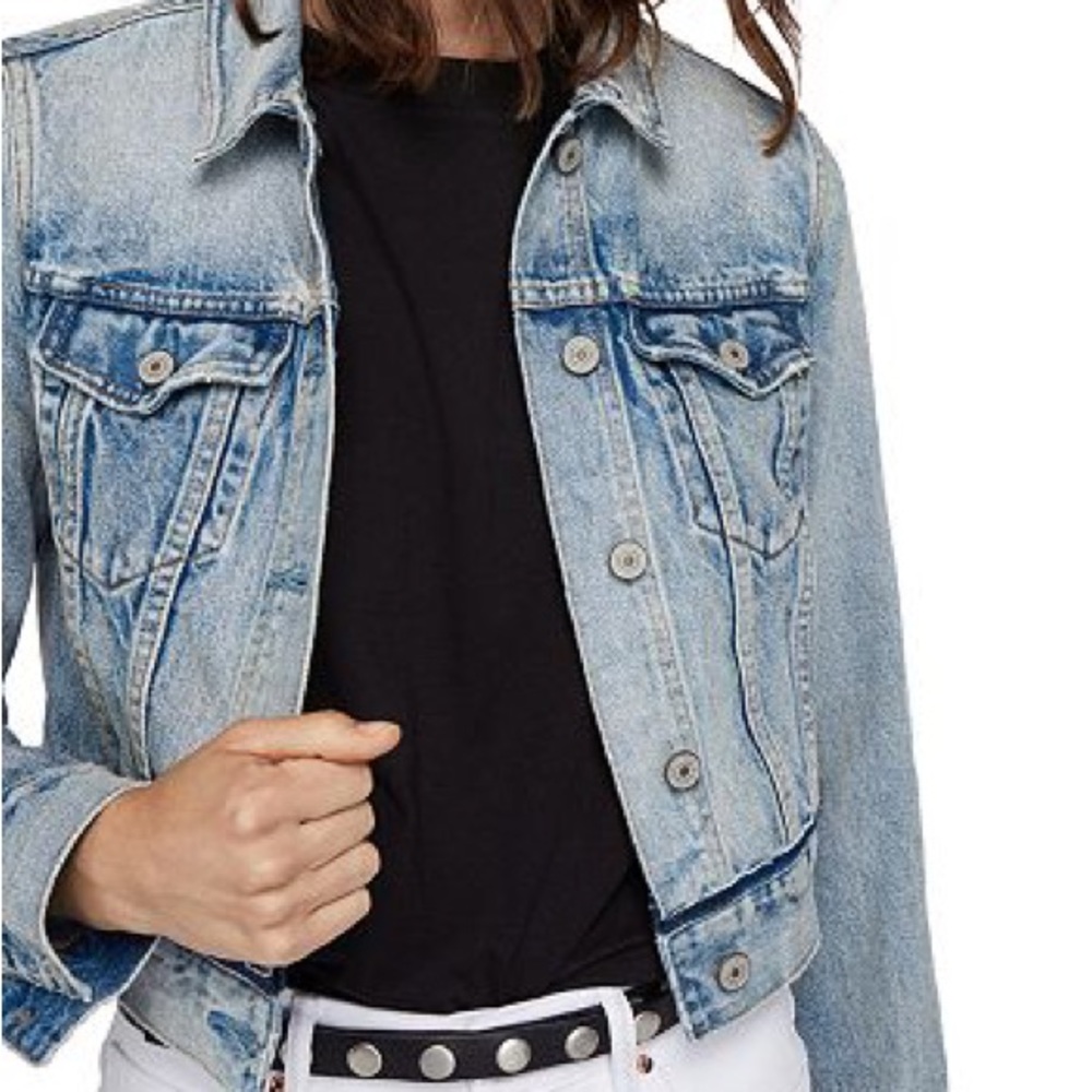 AllSaints Hay Cropped Denim Jacket